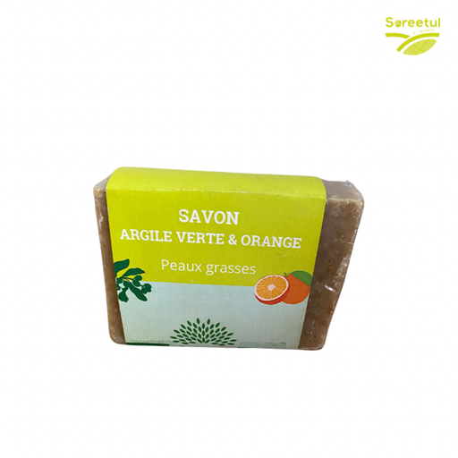 [COSM-SAVO-ARGV-ETOU] Savon Argile Verte à l'Orange 